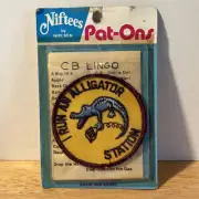 Vintage 1970's Niftees Pat-Ons CB Lingo “I Run Alligator Station Patch Iron-Ons