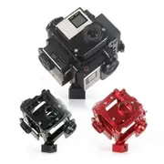 Camera Bracket 360/720 Degree Panorama Bracket for GoPro Hero 3 4 Full Shot Action Camcorder -Red