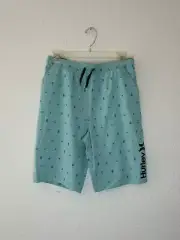 Hurley Phantom Swim Trunks Aurora Green Boys XL Skulls Palm Trees Logo NWT