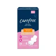 Carefree Pads Ultra Thin - Overnight - Wing - 28 count