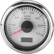 Tachometer for Car, 52mm Stainless Steel High Sensitivity Ip67 Waterproof Universal Tachometer with Light, RPM Gauge for Car Truck Ship