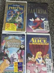4 BRAND NEW DISNEY VHS TAPES IN ORIGINAL CLAMSHELLS SOLD TOGETHER