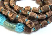Tulsi mala beads necklace - Energized hand knotted Holy Basil 108 beads