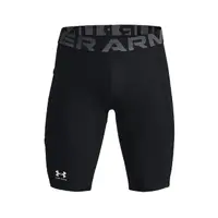 在飛比找momo購物網優惠-【UNDER ARMOUR】短褲 HG 男款 黑 緊身褲 內