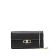 [Ferragamo] Ferragamo Gancini Wallet-on-chain ONE SIZE BLACK