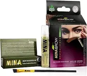 MINA Professional ibrow Henna Professional Tint Kit With Nourishing Oil & Brush Combo Pack No Ammonia Vegan and Cruelty free Upto 30 Applications Medium brown