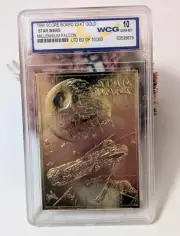 Star Wars Score Board MILLENNIUM FALCON 23KT Gold Card Graded GEM MINT 10 #7283