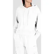 Replay Womens Organic Fleece Hoodie Overhead White