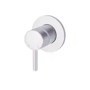 Round Brass Basin/Bath Short Pin Lever Mixer - Wall Mounted - Chrome