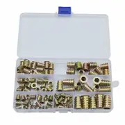 105pcs M4 M5 M6 M8 M10 THREADED HEX DRIVE INSERT FIXING WOOD SCREW INSERTS NUTS