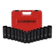 1/2-Inch Drive Deep Impact Socket Set, Metric, Cr-V, 6-Point, 10 mm - 24 mm, ...