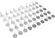 DOITOOL 50pcs Numbered Key Tags: 1-50 Round Stainless Steel Metal Design with Split Ring - for Key Organization in Cabinets Lockers and Storage Boxes