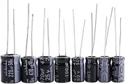 YDuupxe Electrolytic Capacitor Kit, 125pcs Assorted 1uF-2200uF Capacitors for DIY, Convenient Use, Practical Electronic Repair with Plastic Storage Bags