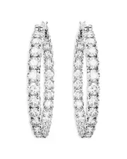 Swarovski Matrix Crystal Inside Out Hoop Earrings