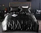 SB/DB/QB/KB New Silky Satin Quilt/Doona/Duvet Cover Pillowcase Set In BLACK