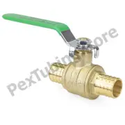 (10) 1" PEX Crimp Style Lead-Free Brass Ball Valves for PEX Tubing, Full Port