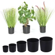Concise Plastic Black Flower Pots Plant Pot Planter Succulent Box
