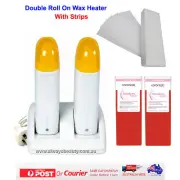 Double Roll On Cartridge Wax Heater Kit Caronlab STRAWBERRY Cartridge Strip Wax