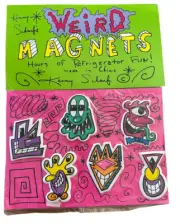 "Kenny Scharf Weird Magnets", 1990's, 6-Pack, Scharf Shack, Original Sealed Pack