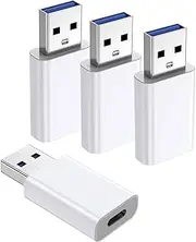 OTG Adapter【4-Pack】 USB-C Female to USB-A Male Adapter USB to USB C Adapter,Compatible with iPhone 16 15 14 13 12, Car, Apple MagSafe Watch Mini Wall Plug,iPad,Galaxy,Pixel 7 6 5,CarPlay etc