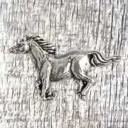 Western Horse Concho Silver Plated CON1100-B