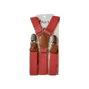 Pet Soft Dog Suspenders in Coral. Diaper Harness New Dressed to Impress!