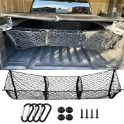 For Nissan Frontier 05+ Trunk Bed Cargo Net 3 Pocket Elastic Truck Storage Mesh