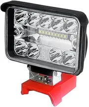 3 Inch LED Work Light for Milwaukee M18 20V Lithium Batteries Super Bright for Camping Hiking Emergency 180 Degree Rotation Jobsite Light Portable Handheld Flashlight
