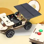 Solar Remote Control Car Model Wooden Kids Electric Motor Building Project.