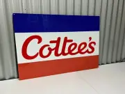 COTTEE'S SOFT DRINK METAL SIGN 600 MM X 400 MM FREE POST