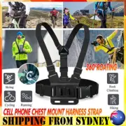 Cell Phone Chest Mount Harness Strap Holder Clip for iPhone Samsung Gopro AU