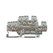 A● 10pcs WAGO 870-531 ​3-Conductor Double-Deck Terminal Block 2,50 mm² Gray ​New