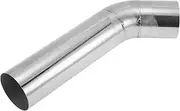 X AUTOHAUX 2.75" OD 45 Degrees Mandrel Bend Elbow T304 Stainless Steel Exhaust Tube Pipe Piping Surface Polishing Silver Tone