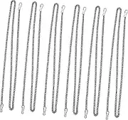 10pcs Tag Chain Garden Plant Hangers Hooks Bird Feeder Hanger Wind Chimes Hanging Chain Hanging Basket Chains Hanging Pot Plant Hanging Chains Pots Wall Extender Holder Iron Black