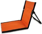 Hbluefat Beach Lounge Chairs with Back Support Backpack Folding Beach Chair Portable Lounger for Travel, Tanning and Sunbathing (Orange)
