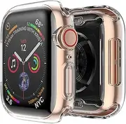 Case Compatible for Apple Watch 45mm 41mm Soft Screen Protector TPU Case Bumper for Apple Watch Series 7