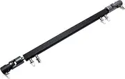 TUOREN Double Kick Drum Pedal Drive Shaft Steel Bass Drum Pedal Linkage Connector Arm for Drum Kit Percussion Instrument Parts (Black)