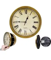 Secret Wall Clock Safe 10" Hideaway Valuables Cash Gold Jewelry Stash Box Hidden