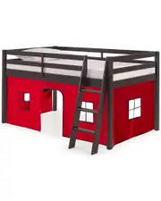Alaterre Roxy Junior Loft - Espresso with Red and Blue Bottom Tent