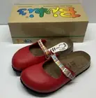 BIRKIS by BIRKENSTOCK Maria Red & Plaid Mary Jane Mule Clogs US 6 EU 37