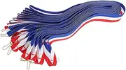 SEWACC 25pcs Striped Neck Ribbons for Medals with Snap Clips Versatile Award Lanyards for Sports Competitions Academic Ceremonies and Events Easy to Use and Install
