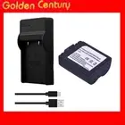 Battery + USB Charger for Panasonic CGA-S006e DMC-FZ28 Digital Camera Lumix FZ8
