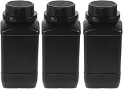 BESTOYARD 3pcs Wide Mouth Reagent Bottles with Inner Caps Pe Plastic Chemical Storage Containers Light Design for Safe Liquid Storage for Laboratories and Sample Preservation