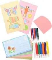 Creative Boys and Girls Scratch Painting Kit Diy Rainbow Art Scratch Bookmarks Party Favor for Children