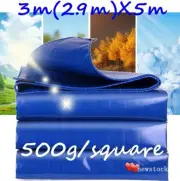 Heavy Duty 3m(2.9m)X5m Waterproof Canvas Tarp Tarpaulin Army Blocked Dustproof