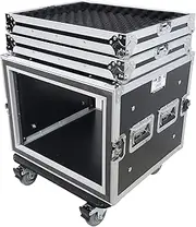 ProX T-8RSP 8U ATA Shockproof Flight Road Case for Amplifier Rack Mount Module, 20" Rail Depth