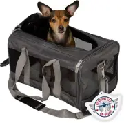 Sherpa Travel Original Deluxe Airline Approved Pet Carrier, Charcoal, Medium