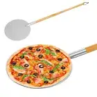Pizza Turning Peel Detachable Turning Pizza Spatula with Wood Handle ▣