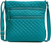 [Vera Bradley] Cotton Triple Zip Hipster Crossbody Purse