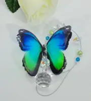 Butterfly Crystal Suncatcher, car mirror sun catcher, handmade gift suncatchers